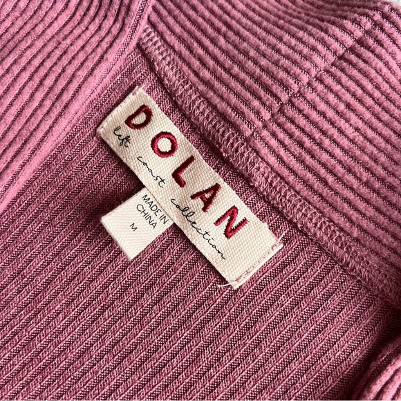 Anthropologie Dolan Left Coast Collection Ribbed Knit Cardigan Sweater Rose Pink - Picture 3 of 11